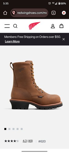 Red wing 620 - waterproof, logger